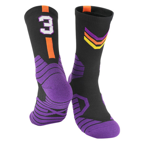 Summer Men Basketball Elite Football Children  Mid-Tube High-Top Towel Sports Socks