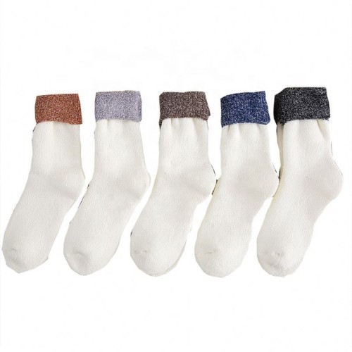 Wholesale Fuzzy Thermal Warm Heat Custom Made Socks Women Cotton
