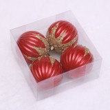 outdoor luxury plastic gold hanging christmas ball decorations pendant tree balls