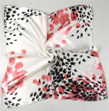 New 50*50 Elegant Spring Women Multifunction Hair Tie Headwear Design Retro Neckercief Printed Square Silk Scarf