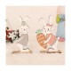 Lovely Designs 15*11cm Easter Day Wooden Rabbit for table decoration