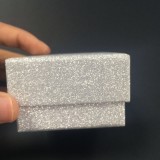 Guangdong Rectangle Silver Twinkle Surface Ear Stud Jewelry Box With Foam Insert
