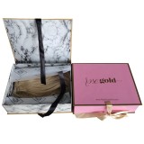 Luxury Custom Logo Cardboard Paper Clothing Swimwear Dress Pants Wigs Packaging Box Gift Box with Satin