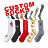 Factory Price Custom Logo DIY Personalised Men Socks Chaussette Homme Print Logo/Text/Photo Sokken Football Socks