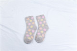 Dots fuzzy socks winter women coral velvet crew socks  girls tube socks wholesale factory