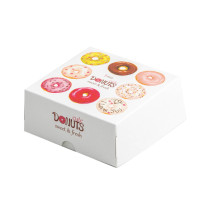 New Design Custom Printed Card Paper Folding Box Food 12 Piece Donut Pastry Cupcake Boxes