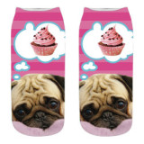Customized New Cute Dog 3D Printed Socks Female Harajuku Style Creative Interesting Animal Cat Boat Socks