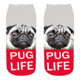Customized New Cute Dog 3D Printed Socks Female Harajuku Style Creative Interesting Animal Cat Boat Socks