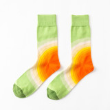 2021 Happy Socks Men Harajuku Style Creative  Color Medium Personality Flower Bird Frog Bee Cotton Wedding Christmas Gifts