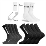 Custom Mens Athletic Football Socks Moisture Wicking Cushion Crew Socks For Outdoor Sports