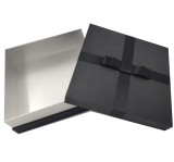 High quality Logo  OEM hard paper luxury gift packaging packing paper box  with ribbon close