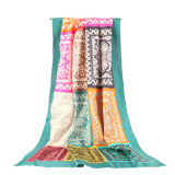 Wholesale 2021 new style fashion Jacquard pattern Satin silk scarves scarfs for women stylish