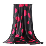 Wholesale 2021 New Style Fashion Gift Beach Scarf Women Dot Pattern Print Silk Scarf 90x180
