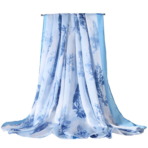 Digital Printing High Quality Fashion Ladies Scarf Silk Long Satin Silk Scarf Fashion Silk Scarfs