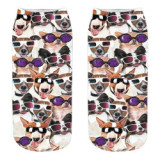 Customized New Cute Dog 3D Printed Socks Female Harajuku Style Creative Interesting Animal Cat Boat Socks