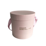 High Quality Cardboard Cylinder Rose Gift Packaging Large Pink Paper Tube Luxury Round Flower Box With Custom Logo