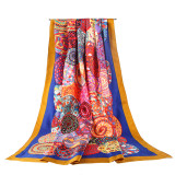 2021 new arrival Wholesale large square hijab ladies shawls luxury silk woman women scarf