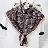women 40 Colors Cashew Paisley Pattern Square 70*70cm Soft Silk Scarf  Luxury Floral Print Silk Scarf