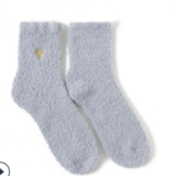 Fashion Womens Heart Embroidery Soild Color Thick Thermal Floor Fuzzy Socks