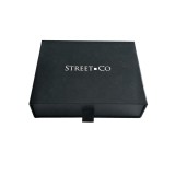 Card board Drawer Paper Box With Logo Printing Ribbon Pull Tab For Packaging Tie