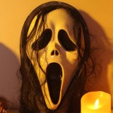 Halloween Ghost Mask Horror Screaming Mask for Adult Scary Cosplay Prop Carnival Masker Party Decor