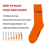 Custom Mens Athletic Football Socks Moisture Wicking Cushion Crew Socks For Outdoor Sports