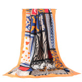 Wholesale 2021 hot sale women gift for valentine's day fashion luxury print scarves ladies silk scarf women