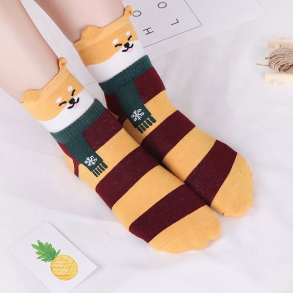 Customer Super Quality Fashion Cute Comfortable  Cotton Happy Women Tube Socks