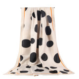 Wholesale 2021 New Style Fashion Gift Beach Scarf Women Dot Pattern Print Silk Scarf 90x180