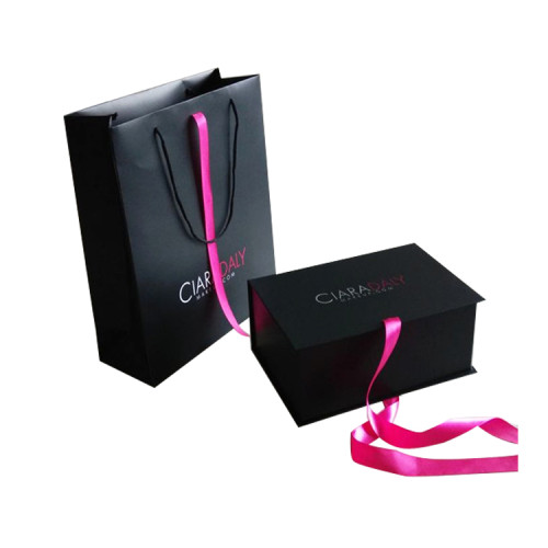 Luxury black paper gift box packaging custom paper gift box