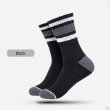 OEM Fashion Dress Socks Custom Logo Mens Basketball Socks Design White Black Crew Sport Socks For Elites Man