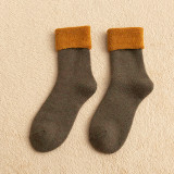 women's winter new wool socks thick tube plus velvet to keep warm socks Japanese sleep floor winter snow socks factory direct