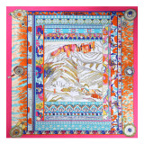 Custom Potala Pilgrimage Nation Style Twill New Ladies Silk Pattern Square Scarf