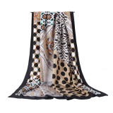 Women Long Fashion Satin Lightweight Printed Scarf Women Neckwear Brand Silk Scarves Wholesale