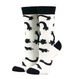 Christmas Gift Novelty Happy Funny Womens Graphic Socks Combed Cotton Fried Egg Watermelon Banana Corn Avocado Giraffe Socks