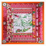 Custom Potala Pilgrimage Nation Style Twill New Ladies Silk Pattern Square Scarf