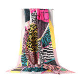 Wholesale 2021 newest stain silk neck scarf fashion luxury colorful shawl women long silk scarf wrap