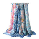 Wholesale Custom Design Printed Fashion Satins Silk Scarf Custom For Women