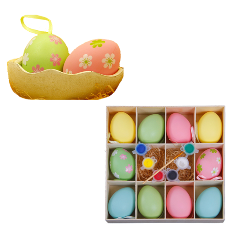 Hotsale Cheap Colorful DIY Painting Plastic Easter Egg