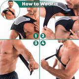 Men Suits Back Posture Shoulder Support Belt Shoulder Brace Support Compression Sleeve for Torn Rotator Cuff
