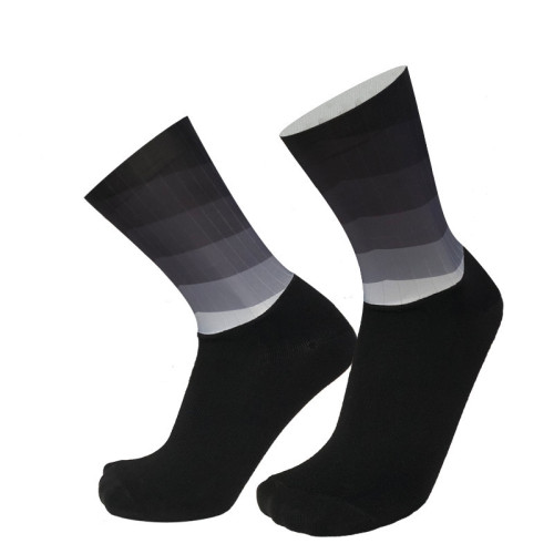 Gradient Color Socks Mouth Silicone Non-Slip Cycling Professional Bicycle Running Mountaineering Breathable Men Women Sports