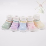 Autumn And Winter New Baby Socks Cartoon Newborn Cotton Socks Thick Fuzzy Children's Terry Socks 0-1-3 Years Old