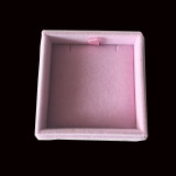 Custom Wholesale Pink  Velvet Fabric Jewellery Box Necklace Bangle Bracelet Ring Set Jewelry Packaging