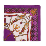 Newest Digital Printed Fashionable Geometric Colorful Pattern New Twill Vintage Silk Square Neck Scarf
