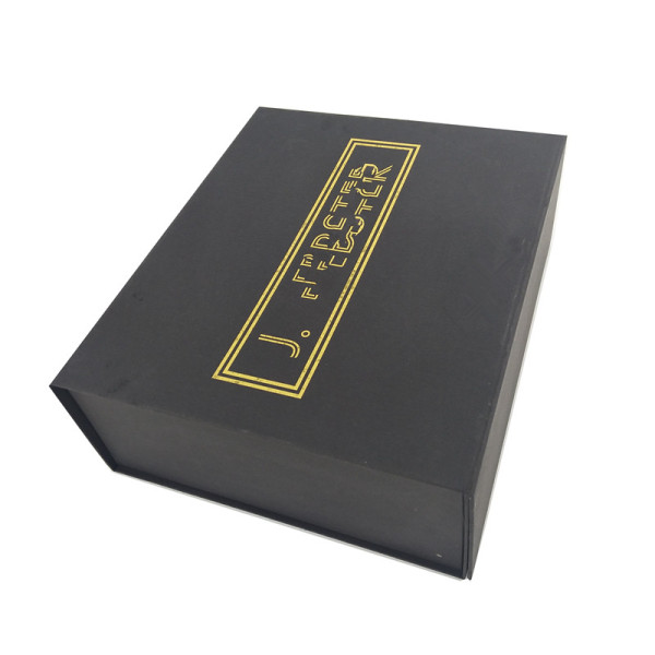 custom  boot packaging black shoe gift box with magnet