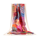 2021 new arrival Wholesale large square hijab ladies shawls luxury silk woman women scarf