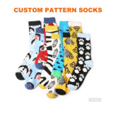 Private label Sports Men Socks Cotton Print Women Knit Socks Embroidered Thick Bamboo Work Custom Embroidered Cotton Socks