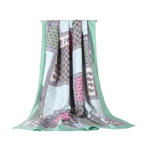 Factory Manufacturing 100 Pure Silk Twill Satin Women scarfs Square Custom Digital Printed Silk Scarves