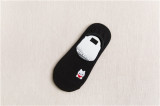 2021 Spring Summer Women Socks Solid Color Cartoon Embroidery Fashion Wild Shallow Mouth Invisible Socks Felmen Slipper Socks
