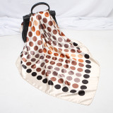 Large Hijab Fashion 90cmx90cm Square Shawls Head Printed Bag Silk Scarf For Ladies
